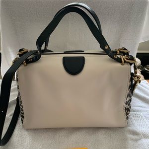 Coach Laurel Frame White/Black/Snakeskin